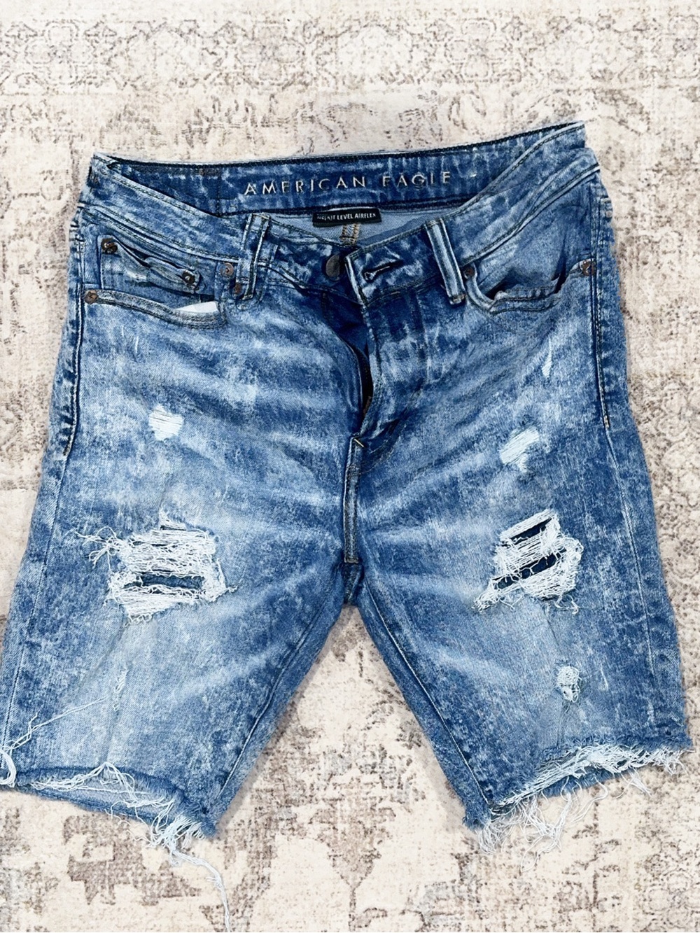 American Eagle Outfitters Men’s Distressed Blue Denim Shorts